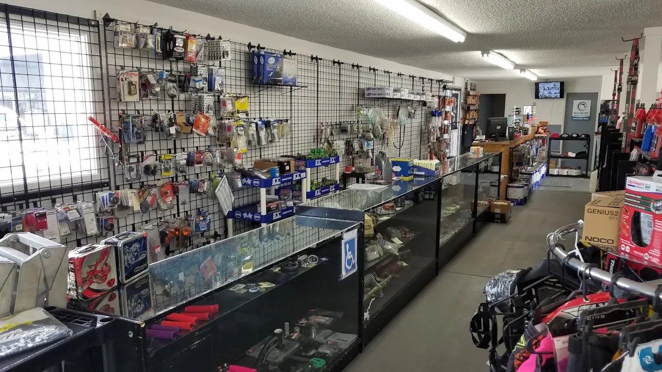 Main glass counter with parts